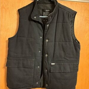 RVCA Men's Black Puffer Vest